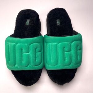 UGG Emerald and Black Slide Sandals